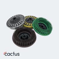 Cactus Bristle Disc 115mm / 125mm – Brown 36 Grit Abrasive Brush - 5 Pack