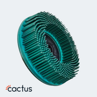 Cactus Bristle Disc 115mm / 125mm – Green 50 Grit Abrasive Brush - 5 Pack