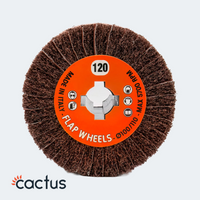 SurfSaviour Interleaved Fleece Sander Wheel A/Oxide 120 Grit – 100 x 100 x 19mm
