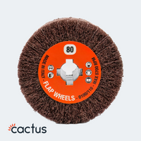 SurfSaviour Interleaved Fleece Sander Wheel A/Oxide 80 Grit – 100 x 100 x 19mm