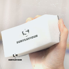 surfsaviour chemical-free cleaning hand pad cleans glass