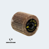 SurfSaviour Flap Wheel A/Oxide 100mm x 100mm x 19mm. Grit 40. Pack of 2 wheels.