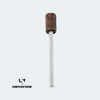 SurfSaviour Flap Wheel A/Oxide with Shaft. 15x25x6mm and 85mm Long Shaft. Grit 40. 10 Pack