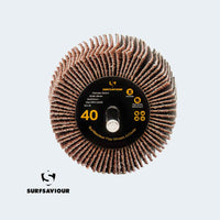 SurfSaviour Flap Wheels A/Oxide with Shaft. 60x40x6mm. Grit 40. 10 Pack.