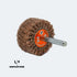 ⁠SurfSaviour Fleece Flap Wheel. With 6mm Steel Shaft. 40x20x6mm. 3M CP Fine. Pack of 10