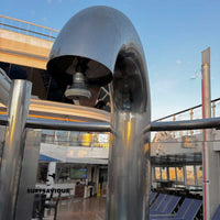 surfsaviour chemical-free stainless steel cleaning picture of a cleaned outdoor pool shower head